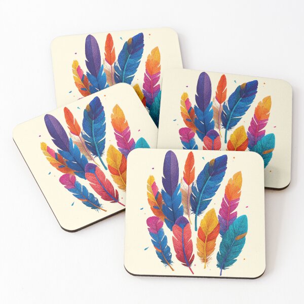 Item preview, Rainbow Feathers designed and sold by bubblyrainbow.