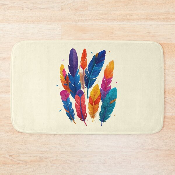 Item preview, Rainbow Feathers designed and sold by bubblyrainbow.