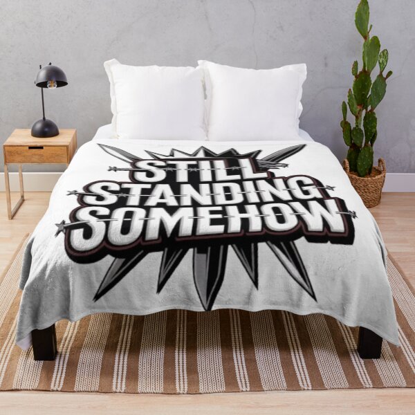 Item preview, Still Standing Somehow Resilient Streetwear Statement Graphic designed and sold by NewUSShop.