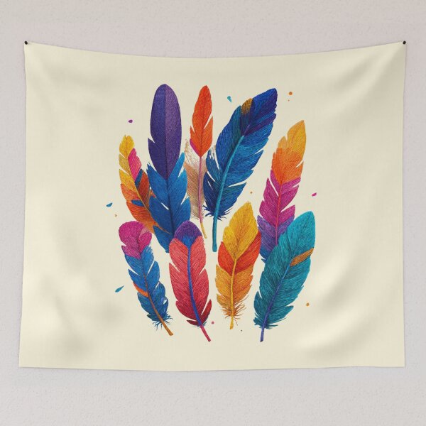 Item preview, Rainbow Feathers designed and sold by bubblyrainbow.