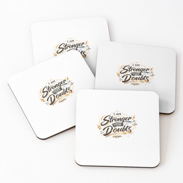 Item preview, I Am Stronger Than Doubts Sticker | Self Confidence Motivational Quote | Positive Mindset Inspiration Decal designed and sold by RepRepublic.