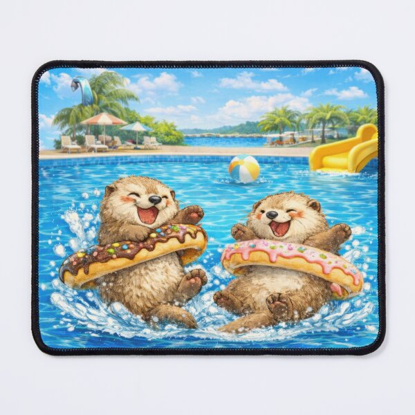 Item preview, Cute Otters With Donut Floaties Sticker designed and sold by jgvisualarts.