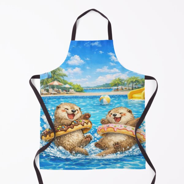 Item preview, Cute Otters With Donut Floaties Sticker designed and sold by jgvisualarts.