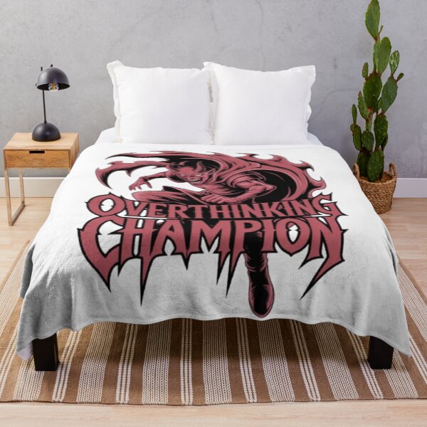 Item preview, Overthinking Champion Dark Demon Streetwear Graphic designed and sold by NewUSShop.