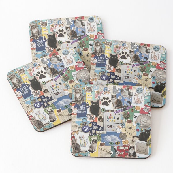 Item preview, Cat Lovers Collage Scrapbook Chaos designed and sold by GlueGunEnergy.