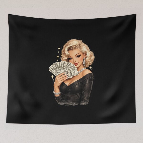 Item preview, Rich Girl Glam – Luxury Blonde Woman with Money Aesthetic designed and sold by Aura.Creative.
