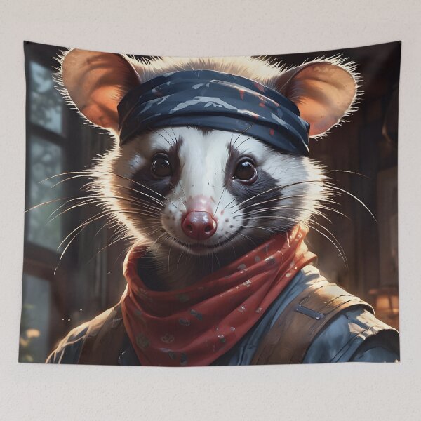 Item preview, opossum Ranger Rambo designed and sold by Paw's Arts.