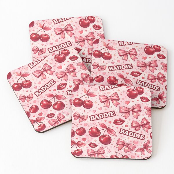 Item preview, Baddie Cherry Bow Pattern – Coquette Aesthetic Cute Pink Design designed and sold by Aura.Creative.