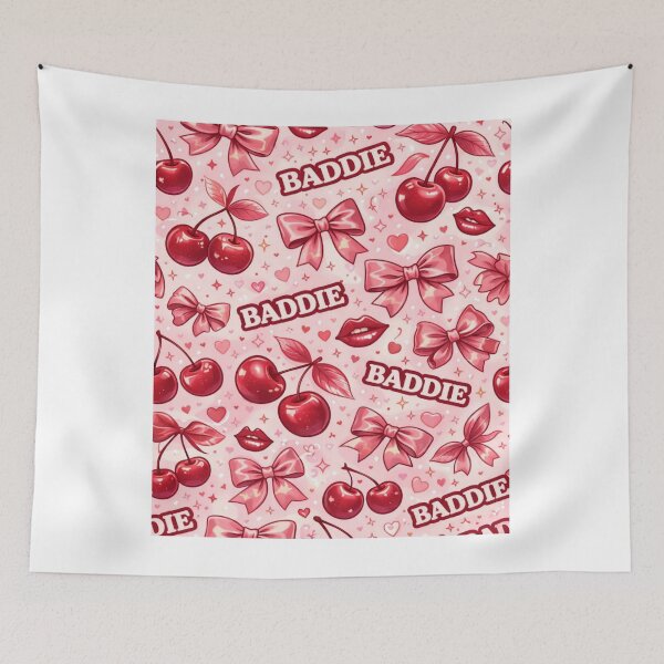 Item preview, Baddie Cherry Bow Pattern – Coquette Aesthetic Cute Pink Design designed and sold by Aura.Creative.
