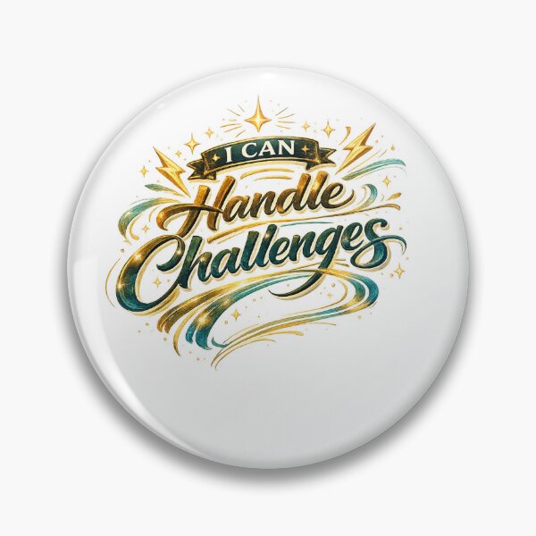 Item preview, I Can Handle Challenges Sticker | Motivational Mindset Quote | Resilience Self Confidence Decal designed and sold by RepRepublic.
