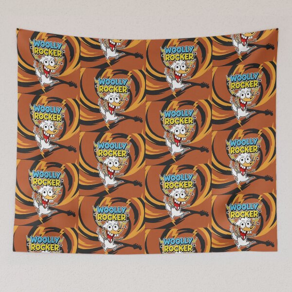 Item preview, Woolly Rocker Sheep Funny Rock and Roll Cartoon designed and sold by Taridesign.