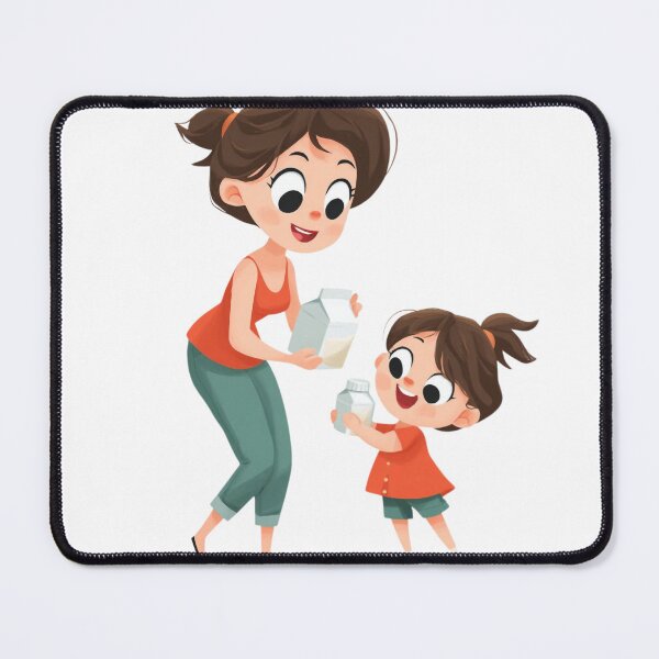 Item preview, Motherhood Bonding Healthy Lifestyle Cartoon Art designed and sold by BigStar-Cart.
