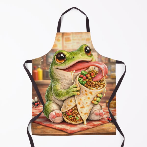 Item preview, Cute Frog With Burrito and Flies Sticker designed and sold by jgvisualarts.