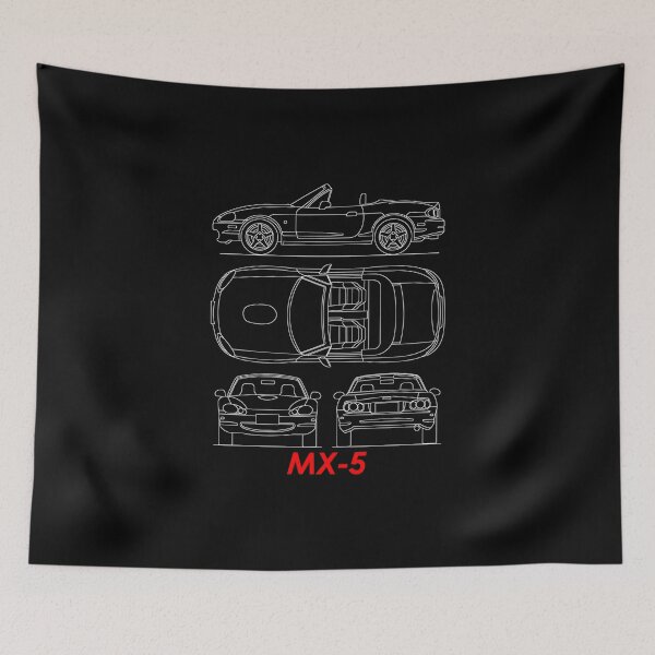 Item preview, The Mx-5 Blueprint In Black designed and sold by MelissaTann6.