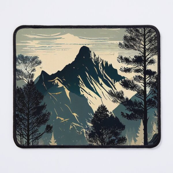 Item preview, Pine Forest Mountain Vintage Landscape designed and sold by SoftBloomAmelia.