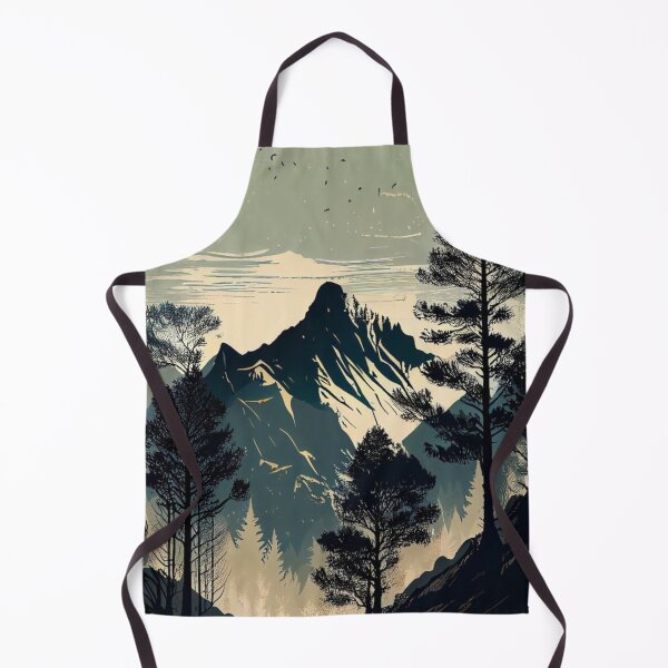 Item preview, Pine Forest Mountain Vintage Landscape designed and sold by SoftBloomAmelia.