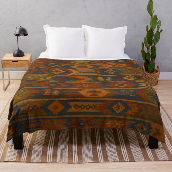 Item preview, Moroccan Berber Kilim Geometric Tribal Pattern Textile Design designed and sold by PinUpPizzazz.