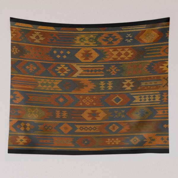 Item preview, Moroccan Berber Kilim Geometric Tribal Pattern Textile Design designed and sold by PinUpPizzazz.