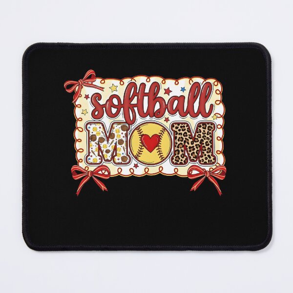Item preview, Softball Mom Heart Bow designed and sold by KroghDs.