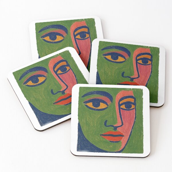 Item preview, Colorful Abstract Modernist Face Portrait designed and sold by laterkatergator.