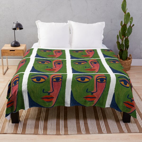 Item preview, Colorful Abstract Modernist Face Portrait designed and sold by laterkatergator.