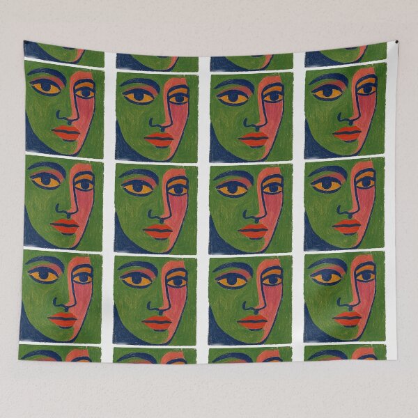 Item preview, Colorful Abstract Modernist Face Portrait designed and sold by laterkatergator.