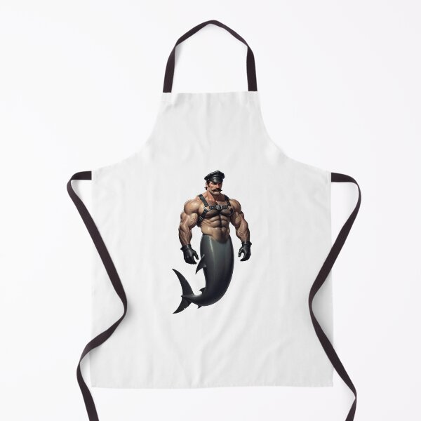 Item preview, Muscular Gay Bear Shark Merman in Harness designed and sold by ZhivanCrimson.