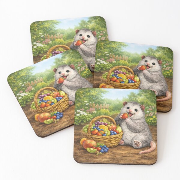 Item preview, Cute Possum With Fruit Basket Sticker designed and sold by jgvisualarts.