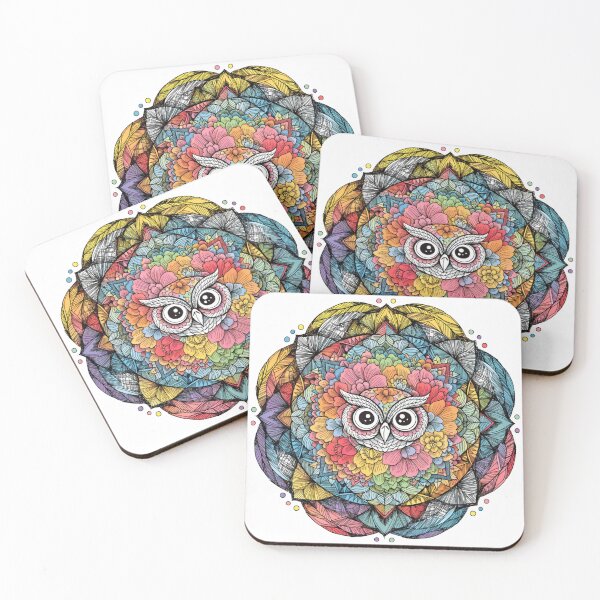 Item preview, Floral Mandala Art owl – Intricate Flower Mandala Design designed and sold by Anime9122.