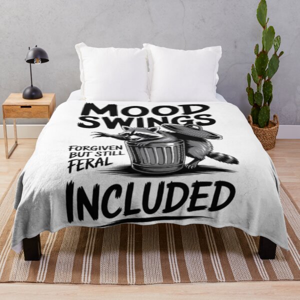 Item preview, Mood Swings Included Feral Raccoon Dark Humor Graphic designed and sold by NewUSShop.