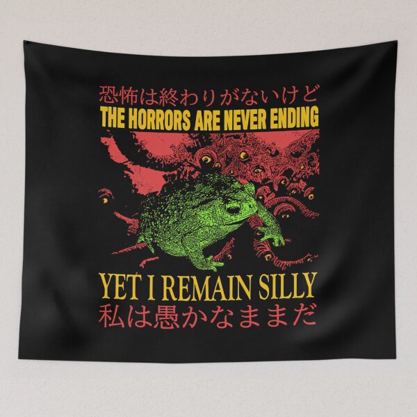 Item preview, The Horrors Japanese Vintage Frog designed and sold by MonserraParker.