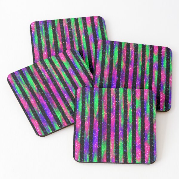 Item preview, Blacklight Cosmic Neon Stripes designed and sold by bubblegoth.