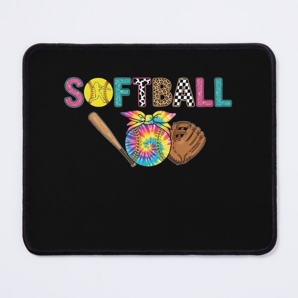 Item preview, Girls Softball Tie Dye Bow designed and sold by KroghDs.