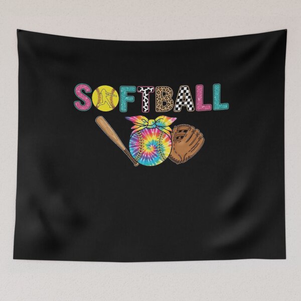 Item preview, Girls Softball Tie Dye Bow designed and sold by KroghDs.