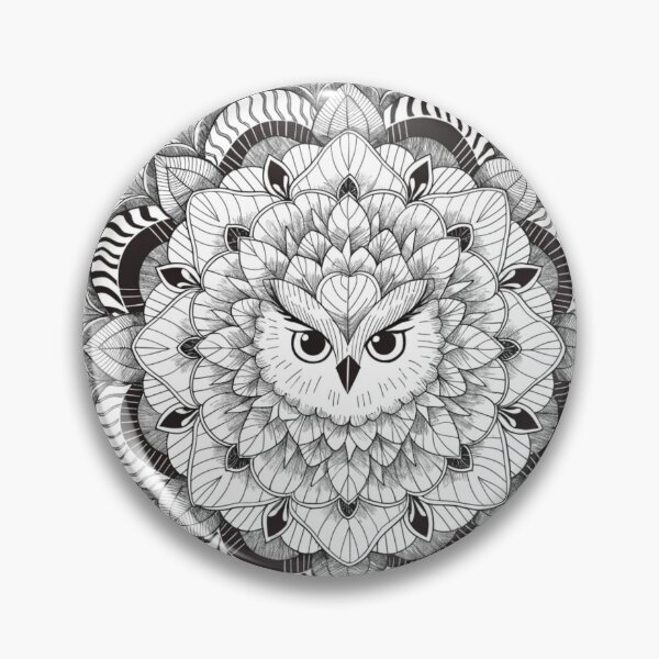 Item preview, Floral Mandala Art owl – Intricate Flower Mandala Design designed and sold by Anime9122.