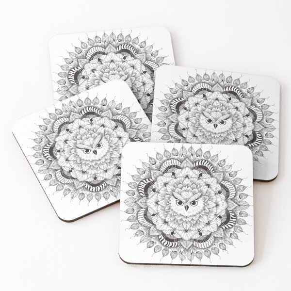 Item preview, Floral Mandala Art owl – Intricate Flower Mandala Design designed and sold by Anime9122.