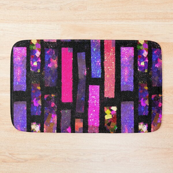 Item preview, Pink Purple Stained Glass Grid designed and sold by bubblegoth.