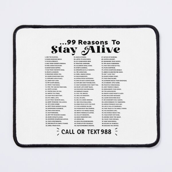 Item preview, List of 99 Reasons to Stay Alive - Mental Health Awareness designed and sold by LisaMCasares.
