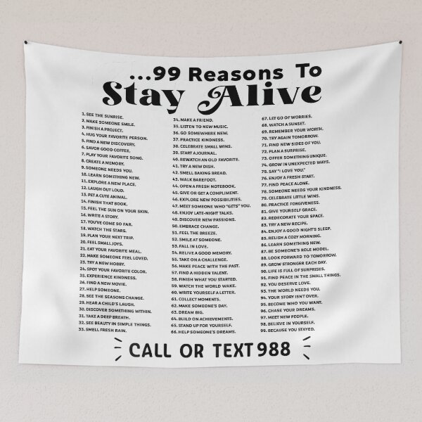 Item preview, List of 99 Reasons to Stay Alive - Mental Health Awareness designed and sold by LisaMCasares.