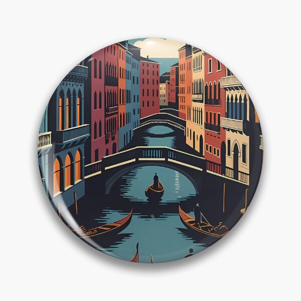 Item preview, Vintage Venice Italy Gondola Canal Travel Art designed and sold by Atlas Poster Co..