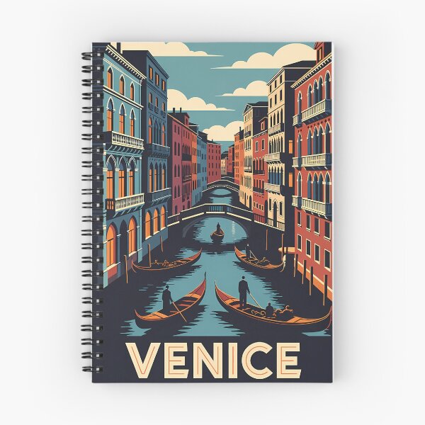 Item preview, Vintage Venice Italy Gondola Canal Travel Art designed and sold by Atlas Poster Co..