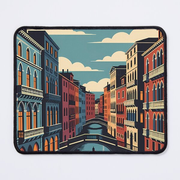 Item preview, Vintage Venice Italy Gondola Canal Travel Art designed and sold by Atlas Poster Co..