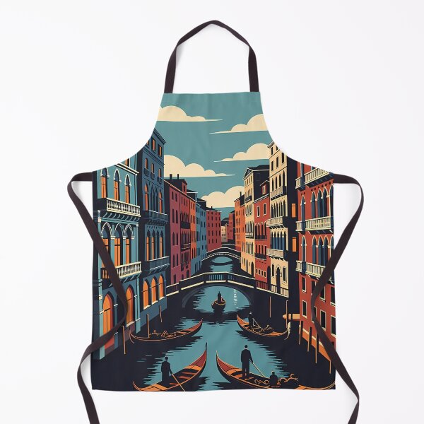 Item preview, Vintage Venice Italy Gondola Canal Travel Art designed and sold by Atlas Poster Co..