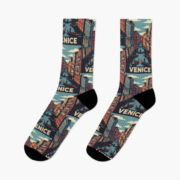 Item preview, Vintage Venice Italy Gondola Canal Travel Art designed and sold by Atlas Poster Co..