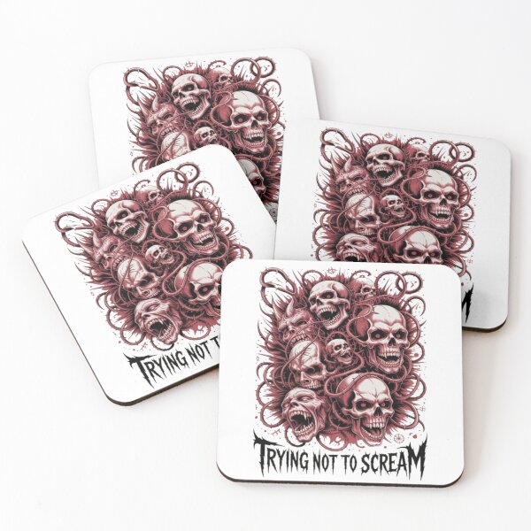 Item preview, Trying Not to Scream Dark Horror Skull Graphic designed and sold by NewUSShop.