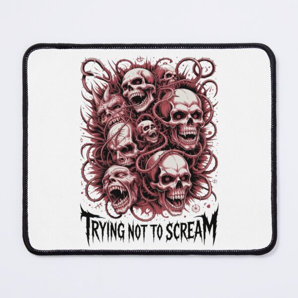 Item preview, Trying Not to Scream Dark Horror Skull Graphic designed and sold by NewUSShop.
