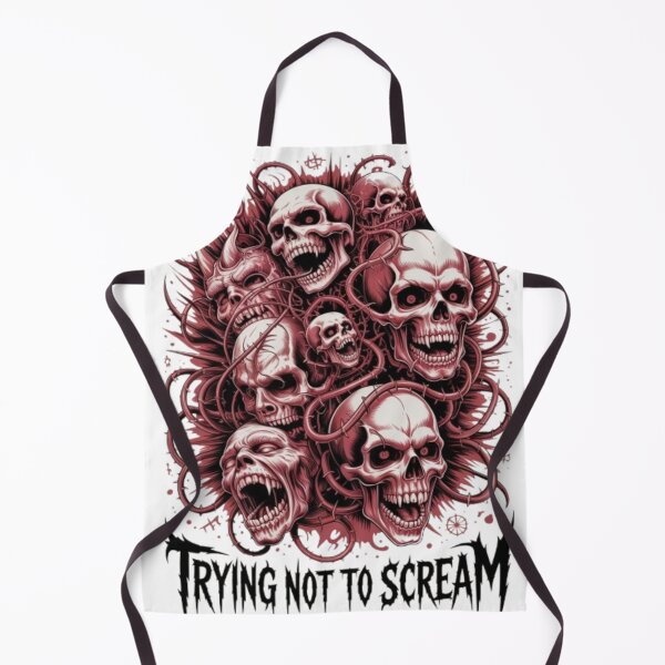 Item preview, Trying Not to Scream Dark Horror Skull Graphic designed and sold by NewUSShop.
