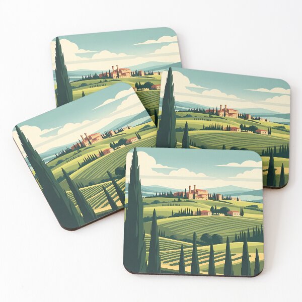 Item preview, Vintage Tuscany Italy Landscape Travel Art designed and sold by Atlas Poster Co..
