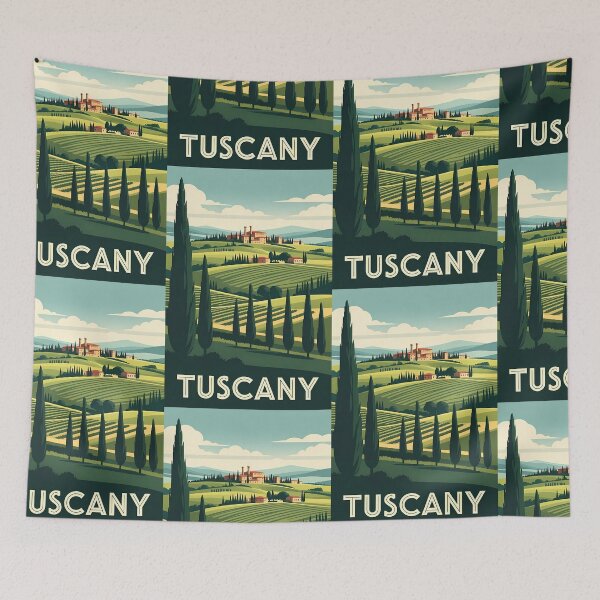 Item preview, Vintage Tuscany Italy Landscape Travel Art designed and sold by Atlas Poster Co..