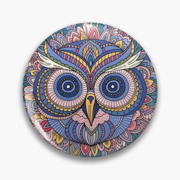 Item preview, Floral Mandala Art owl – Intricate Flower Mandala Design designed and sold by Anime9122.